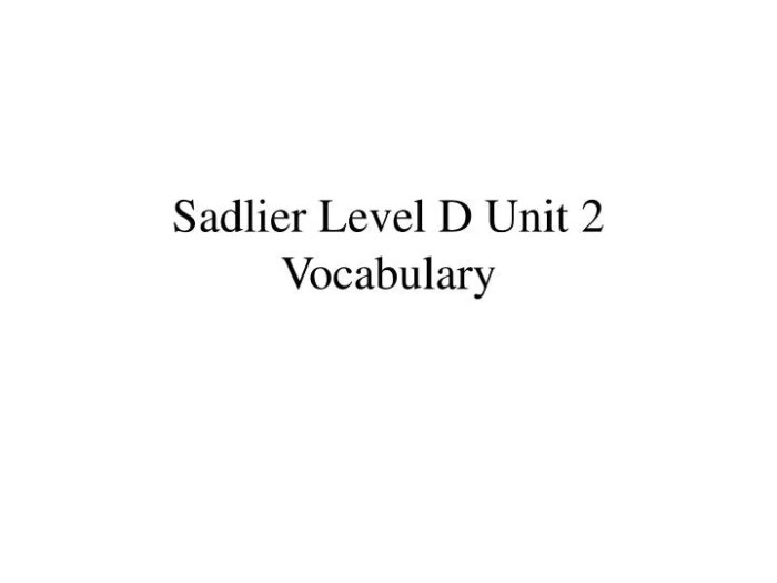 Sadlier level f unit 11