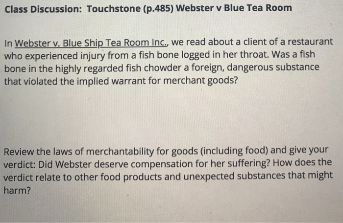 Webster v blue ship tea room